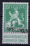 Belgium: OBP Nr 110 SPECIMEN SURCHARGE Postfrisch/neuf Sans Charniere /MNH/** - 1912 Pellens