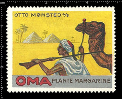 Denmark, Danish Poster Stamp, Reklamemarke, Cinderella, Vignette, La Publicité, Erinnofili Egypt Ägypten Pyramyd Camel - Egiptología