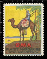 Denmark, Danish Poster Stamp, Reklamemarke, Cinderella, Vignette, La Publicité, Erinnofili Egypt Ägypten Camel Margarine - Egyptologie