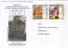 Luxembourg Löwe Löwin Rosenstrauss Parfum Bonneur Museum - Lettres & Documents