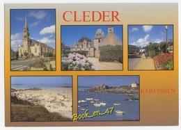 {38633} 29 Finistère Cléder Kerfissien , Multivues ; Bourg Et Eglise , Manoir De Tronjoly , Plage Et Port - Cléder