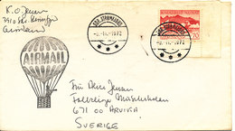 Greenland Cover Sent Air Mail To Sweden Sdr. Strömfjord 9-11-1972 - Storia Postale