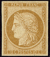 * No 1, Bistre-jaune, Très Frais. - TB. - R - 1849-1850 Cérès