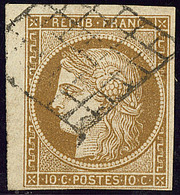 No 1d, Petit Bdf, Obl Grille, Petite Marge En Bas Mais Belle Nuance Et TB - 1849-1850 Ceres