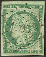 Petits Chiffres. No 2, Vert, Obl Pc, Un Voisin. - TB. - R - 1849-1850 Cérès