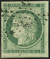 No 2c, Vert Foncé, Un Voisin, Obl étoile, Jolie Pièce. - TB. - R - 1849-1850 Cérès