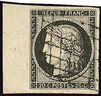 No 3f, Noir Sur Teinté, Bdf, Ex Choisi. - TB - 1849-1850 Ceres