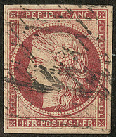 No 6, Obl Grille Sans Fin. - TB. - R - 1849-1850 Cérès