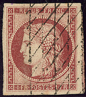 No 6, Un Voisin, Obl Grille Sans Fin, Réparé, TB D'aspect - 1849-1850 Ceres