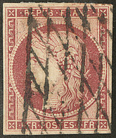 No 6c, Carmin Clair, Obl Grille Sans Fin. - TB - 1849-1850 Ceres