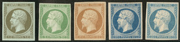 (*) Nos 11, 12, 13II, 14I, 14Ia. - TB - 1853-1860 Napoleon III