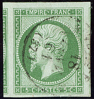 No 12, Vert, Quatre Voisins, Obl Cad 18.1.61, Superbe - 1853-1860 Napoléon III