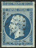 No 14Ii, Bleu Foncé Sur Vert, Un Voisin. - TB - 1853-1860 Napoléon III