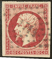 Vermillonné. No 17Ad, Obl Pc, Jolie Pièce. - TB - 1853-1860 Napoléon III