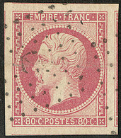 No 17B, Six Voisins, Obl Ancre, Pli Horizontal Mais Superbe D'aspect - 1853-1860 Napoléon III