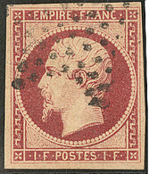 No 18a, Carmin Clair, Obl étoile. - TB. - R - 1853-1860 Napoléon III