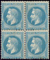 * No 29II, Bloc De Quatre, Forte Charnière. - TB - 1863-1870 Napoleon III With Laurels