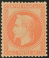 * No 31a, Orange Vif, Forte Charnière Mais Très Frais Et TB - 1863-1870 Napoléon III Con Laureles