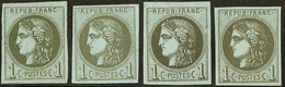 (*) Nos 39I, 39II, 39IIf, 39IIIl. - TB - 1870 Bordeaux Printing