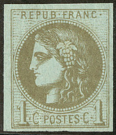 ** No 39IIIm, Olive Clair, Très Frais. - TB - 1870 Emission De Bordeaux