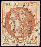 Report I. No 40Id, Brun-rouge, Pos. 9, Obl Gc 174. - TB. - RR - 1870 Bordeaux Printing