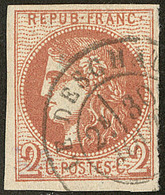 No 40II, Obl Cad 17 Le Deschaux. - TB - 1870 Bordeaux Printing