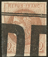 No 40IIf, Marron, Impression Typo, Jolie Pièce. - TB. - R (cote Maury 2009) - 1870 Emission De Bordeaux