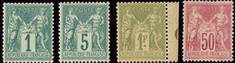 * Nos 61, 75IIB, 82**, 104, Très Frais. - TB - 1876-1878 Sage (Type I)