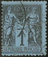 Bleu De Prusse. No 84, Centrage Courant Mais Belle Nuance. - TB. - R - 1876-1878 Sage (Type I)