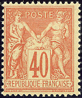 ** No 94, Rouge-orange, Très Frais. - TB - 1876-1878 Sage (Type I)