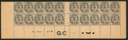 ** Type Blanc. Isolé IB. No 157Il, Case 32, Dans Un Bloc De 20 Ex Bdf Avec Manchette GC. - TB - 1900-29 Blanc