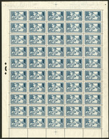 ** Caisse D'amortissement. Le Travail. No 252, Feuille De 50 Ex Avec Les Différents Types Dont 5 Bandes De Trois Des 3 T - 1927-31 Caisse D'Amortissement