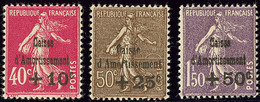 ** Caisse D'amortissement. Nos 266 à 268. - TB - 1927-31 Caisse D'Amortissement