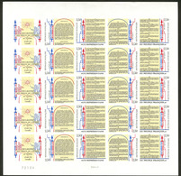 ** No 2605Aa (Maury 2606A), Feuille De 5 Bandes De 4 Ex Avec Vignette. - TB - Non Classés