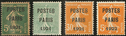 Postes Paris. Nos 26 * (gomme Jaunie), 28 à 30. - TB Ou B - Autres & Non Classés