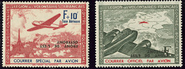 ** LVF. Surcharge Renversée. Nos 4e, 5e. - TB - Guerre (timbres De)