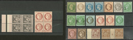 * 1862-1900, Entre Les N°20b Et 97, Dont 51 Et 97 Bloc De Quatre Et 3 Ex Obl. - TB - Collections