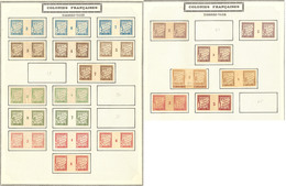 * COLONIES GENERALES. Taxe. Collection. 1893-1908, 23 Paires Horizontales Mill. Divers. - TB - Altri & Non Classificati