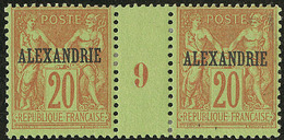 * ALEXANDRIE. No 10, Paire Horizontale Mill. 9. - TB - Other & Unclassified