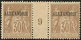 * ALEXANDRIE. No 12, Paire Horizontale Mill. 9. - TB - Autres & Non Classés