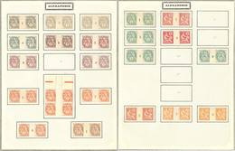 * ALEXANDRIE. Collection. 1902-1915, 28 Paires Horizontales Mill. Divers + Un Bloc De Quatre. - TB - Altri & Non Classificati