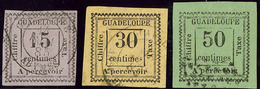 Taxe. Nos 8 Obl Cad Les Abymes, 10, 12. - TB - Postage Due
