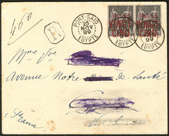 LETTRE No 19B, Paire Horizontale Obl Cad 25 Nov 99 Sur Enveloppe Recommandée (nom Et Adresse Caviardé) Pour La France. - - Autres & Non Classés