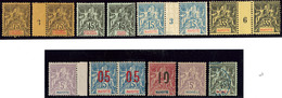 * Type Groupe 1900-1912, Divers D'Anjouan, Mayotte Et Mohéli. - TB Ou B - Collections