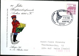 Bund PU115 D2/001 Privat-Umschlag VEREINSBOTE Sost. Aachen 1980 - Enveloppes Privées - Oblitérées