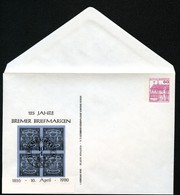 Bund PU115 D2/010b Privat-Umschlag BREMEN VIERERBLOCK 1980 - Enveloppes Privées - Neuves