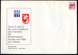 Bund PU115 C2/026 Privat-Umschlag VEREIN BRIEFMARKENKUNDE MAINZ 1985 - Private Covers - Mint