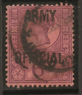 GB 1896 6d QV ARMY OFFICIAL SG O45 U #ALG38 - Officials