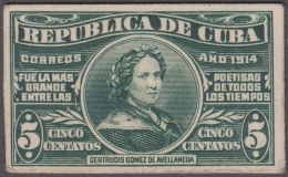 1914-129 CUBA REPUBLICA. 1914. Ed.204MT. AVELLANEDA ABNC GREEN CARDBOARD PROOF. - Nuovi