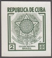 1937-329 CUBA REPUBLICA 1937 ABNC COLOR PROOF 2c WRITTER & ARTIST BRASIL BRAZIL - Ungebraucht